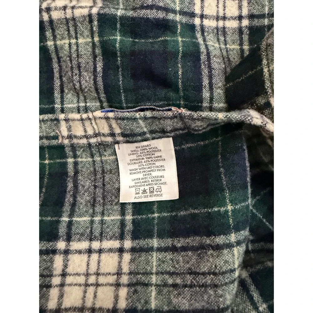 Pendleton Heritage Highlander Wool Flannel Shirt Green Plaid Campbell Tartan L